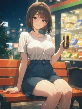 「…座ったら?」 — コンビニイラストのAIイラスト|SUPPART