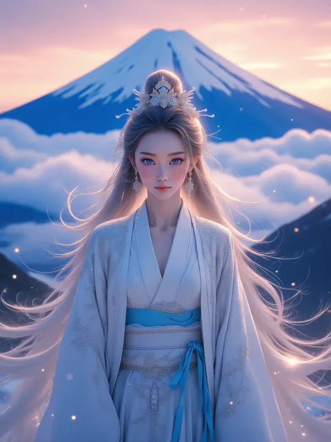 富士山そのものの魂を宿した、気高く神秘的な成年女性
