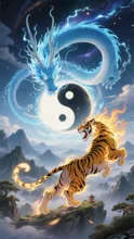 陰陽の龍虎神獣