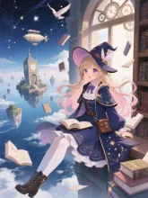 空飛ぶ図書館、陽子。