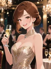 パーティードレスの彼女 — パーティードレスイラストのAIイラスト|SUPPART