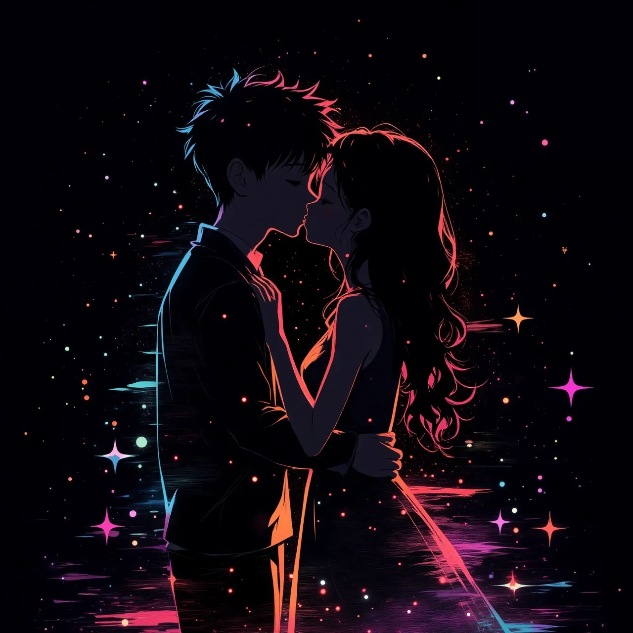 ふたりだけの甘い世界💕 — necoromeさんのAIイラスト