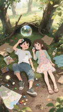 ビー玉の中のふたりの世界