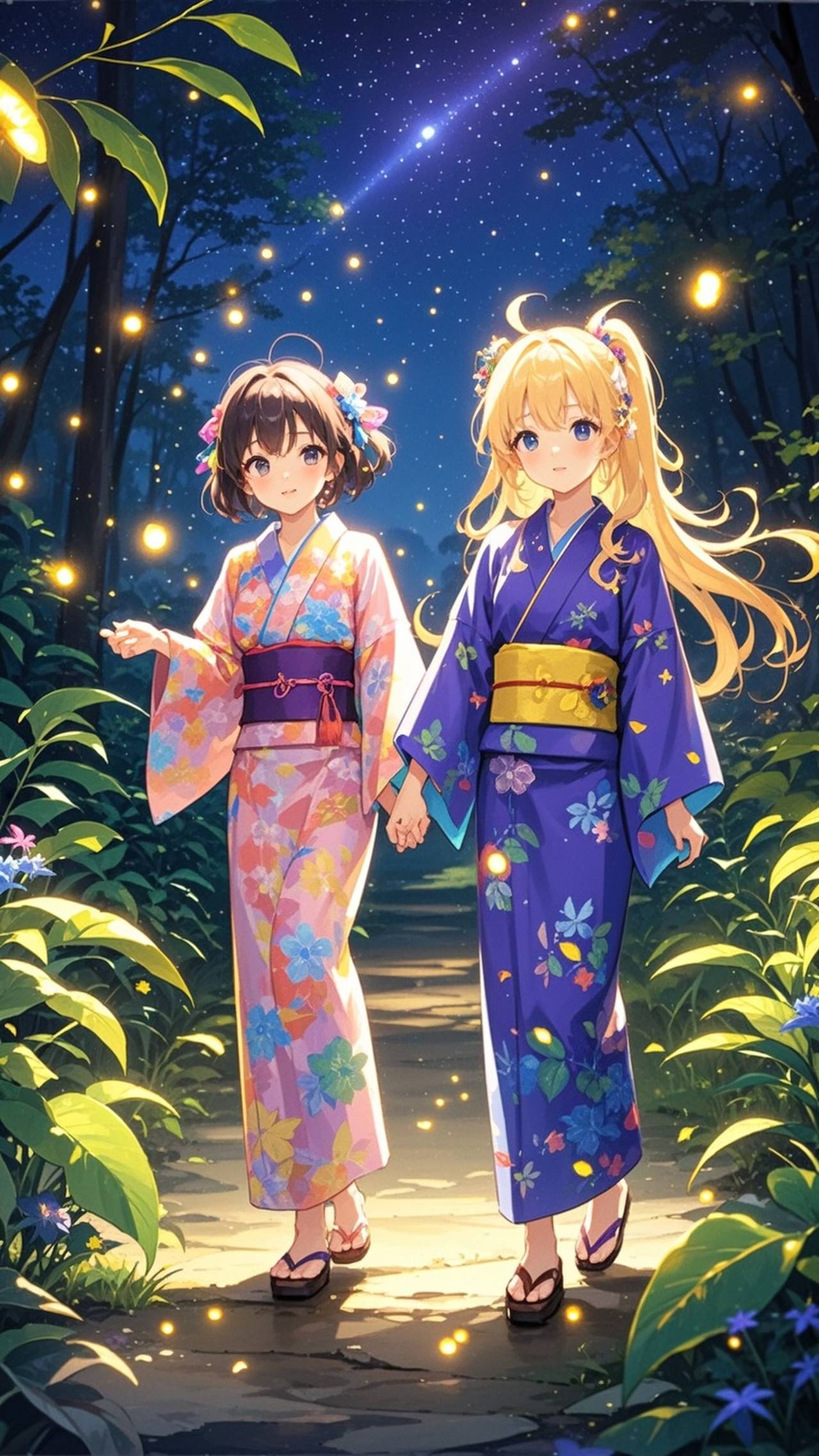 蛍鑑賞❤️浴衣乙女💕