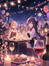 夜遅くまで続く忘年会