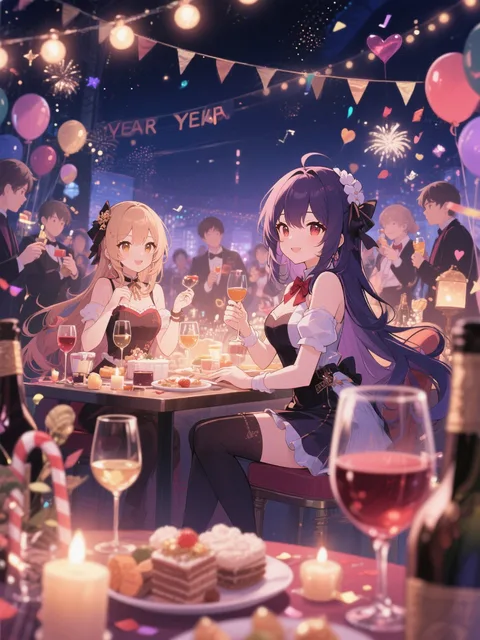 夜遅くまで続く忘年会
