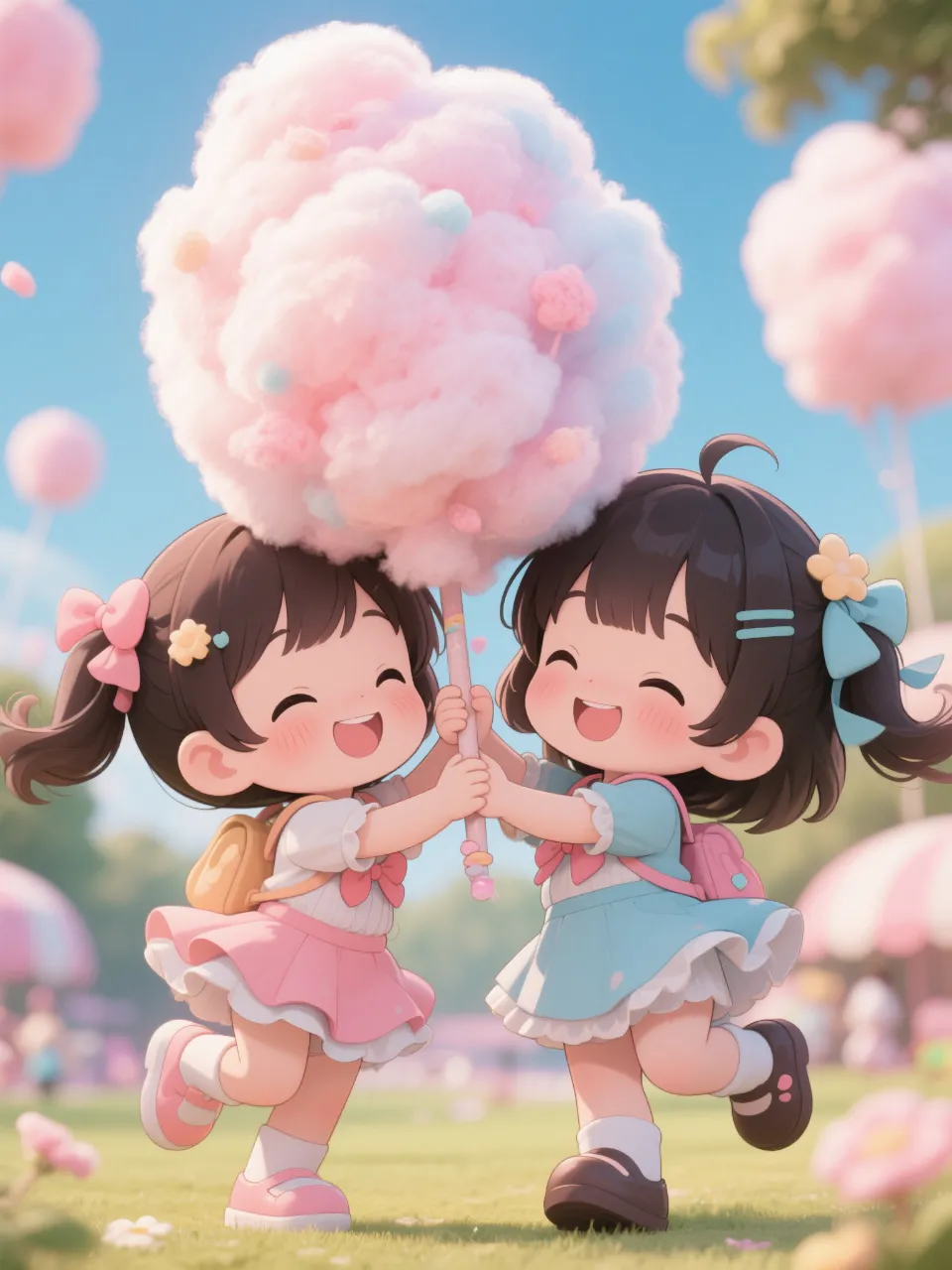 わーい、わたあめだ!