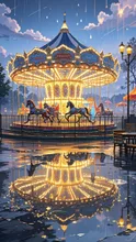 雨の日の回転木馬