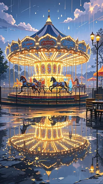 雨の日の回転木馬