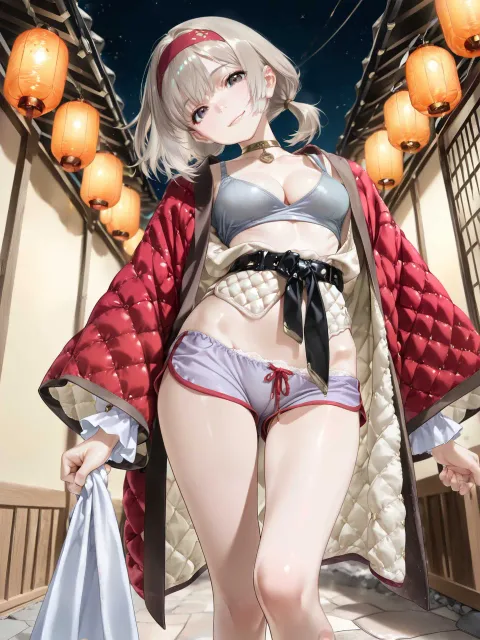 半纏を紐で結んでくれない…😑