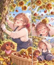 痛い❣️菜摘と綾乃。 — 明日菜賛太郎さんのAIイラスト