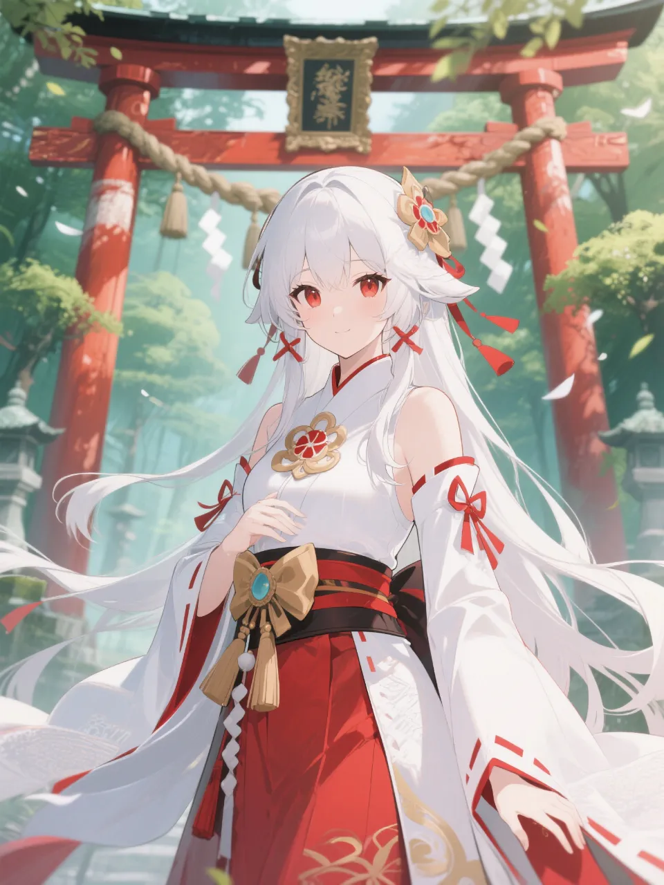 新緑の神社