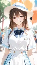 遊園地の風船売り·ゲートの前で の投稿作品