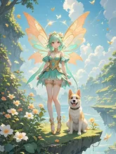A Fairy, Her Dog, and the Enchanted Cliffside Garden