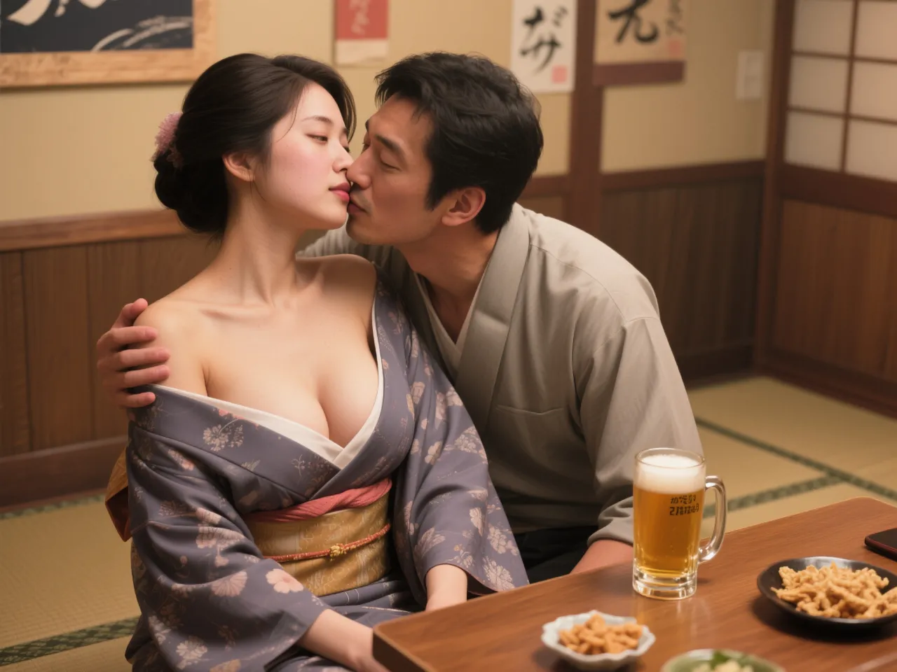 居酒屋のママと……