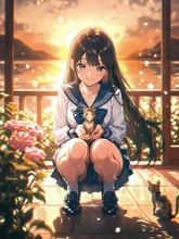 猫とのひと時