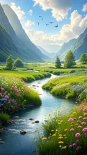 美しい渓流