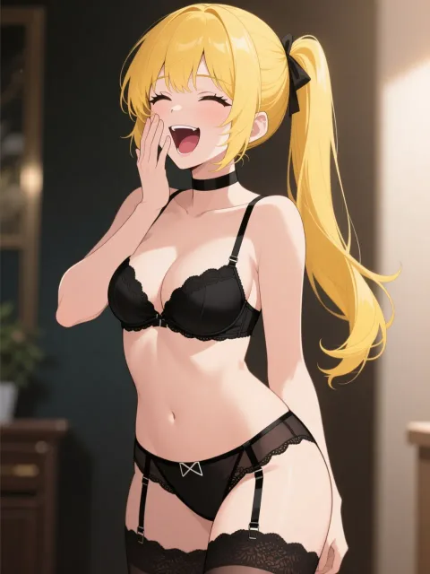 かいて手を口に当ててあくびをしています