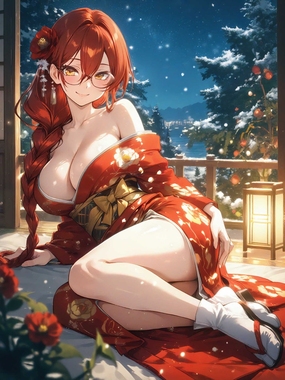 椿の女神様 — 眼鏡女子のAIイラスト|SUPPART
