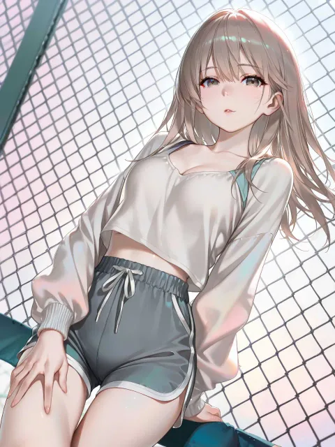 1girl、portrait、standing - マフラー vs 素首