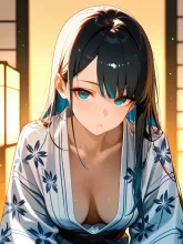 夕涼みの浴衣·初夏チャレンジ の投稿作品