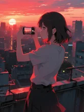 夕焼け写真を撮ろう( ∩˙꒳​˙​📷⊂ )