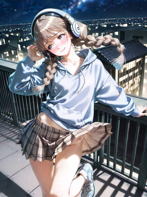 photorealistic、1girl、solo - ヘッドホン