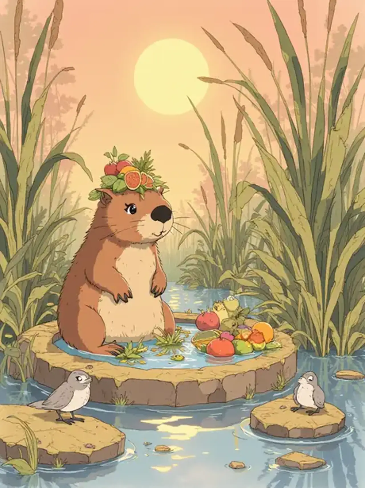 "Meet Sunny the Capybara - where marshland adventures blend…