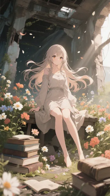 Flowers blooming in ruins - 廃墟に咲く花