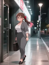 仕事終わりの、菜摘。