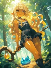 ダークエルフちゃんに擬態してみたスライム