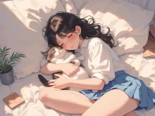 子猫とお昼寝