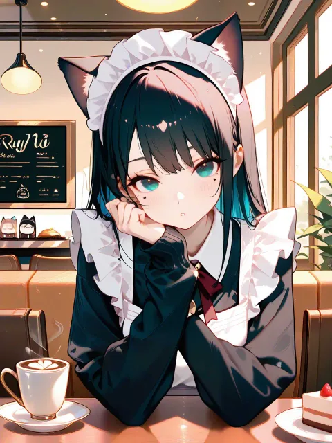 手こき射精 ネコ耳メイドの休日、猫耳メイド、カフェ