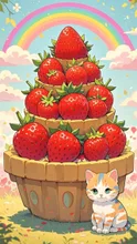 黄金比のいちごタワー