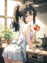 料理準備の美少女2