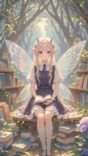 Bookstore girl — saki_さんのAIイラスト