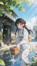 打ち水の朝·初夏チャレンジ の投稿作品