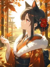 紅葉狩り·赤く染まる山道で の投稿作品