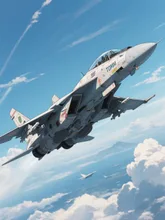 戦闘機が飛んでるとこ