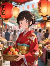 浴衣でほおずき市·夏のほおずき市 の投稿作品