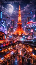 サイバーパンクとスチームパンクな世界線の東京
