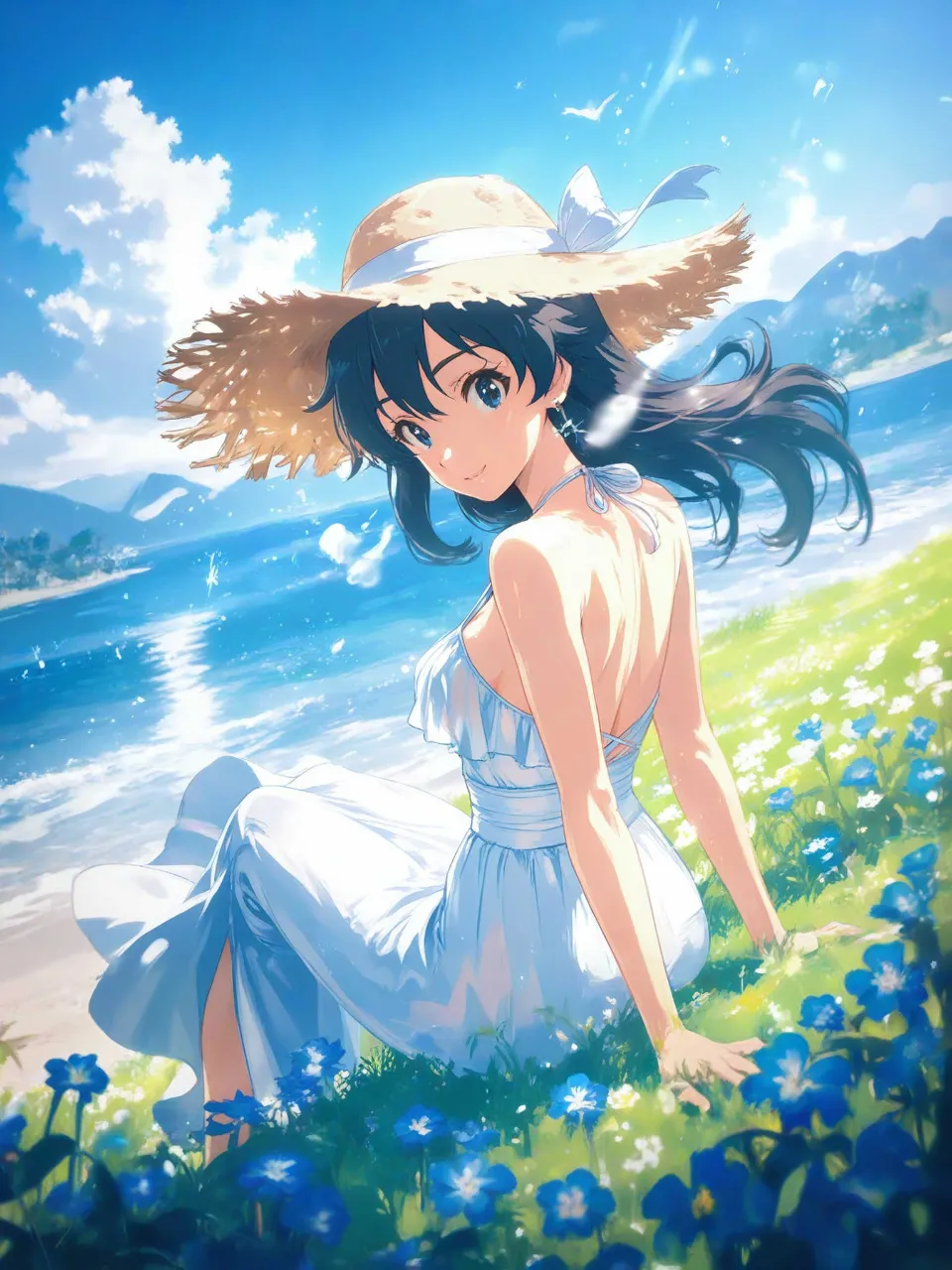 Summer dress girl AI art - SUPPART