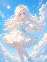 雲の擬人化·空に浮かぶ島で の投稿作品