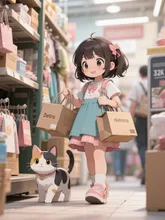 猫と買い物