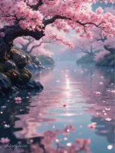 水にとける桜色