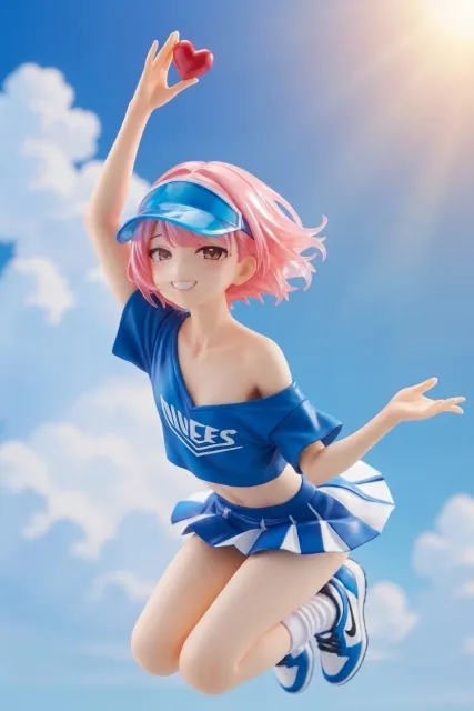 フライング・ハートアクションのチアガール!…フィギュア…桃