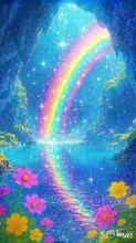 【洞窟から見える虹🌈】