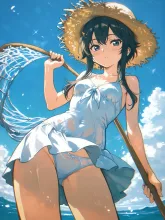 蝉取り·網を手に夏の木立 の投稿作品