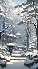 四季折々の日本庭園（初冬） — 小鳥遊優斗さんのAIイラスト