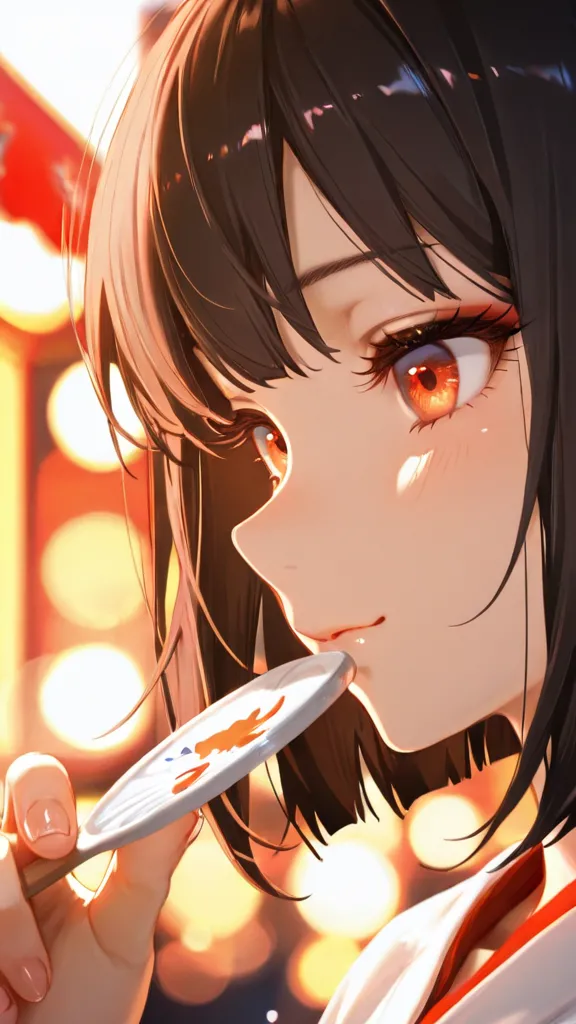 金魚すくい・おさげの少女